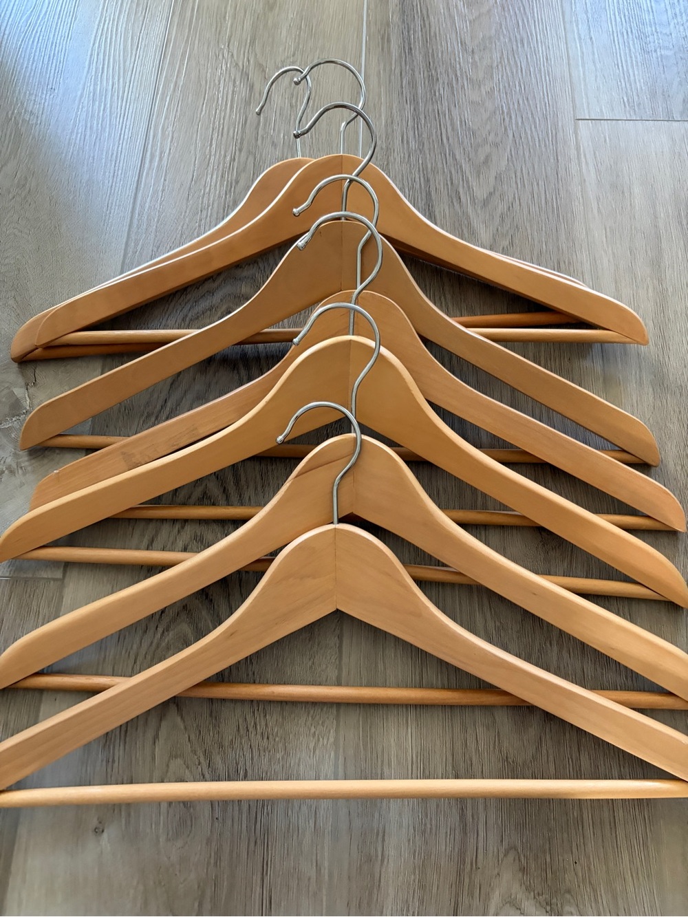 Wooden Hangers Set of 7